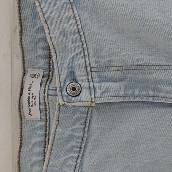 Abercrombie & Fitch Size 20 The Straight‎ Mid Rise Light Wash Jeans Stret… - Picture 5 of 8